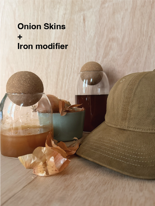 Natural Dye Pencil Cap in Onion + Iron